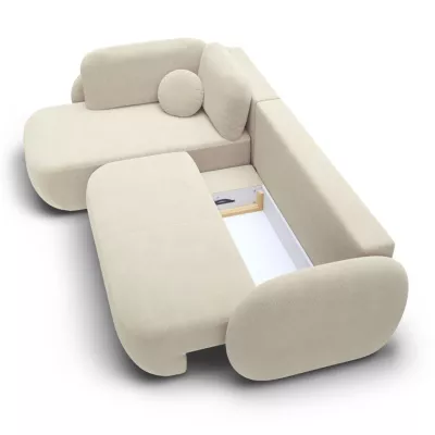 Rozkládací rohová sedačka COBOURG 2 - béžová, levý roh