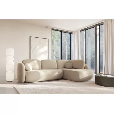 Rozkládací rohová sedačka COBOURG 2 - béžová, levý roh