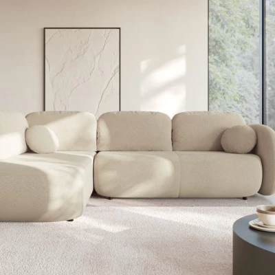 Rozkládací rohová sedačka COBOURG 2 - béžová, levý roh