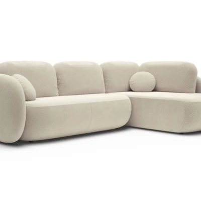 Rozkládací rohová sedačka COBOURG 2 - béžová, pravý roh