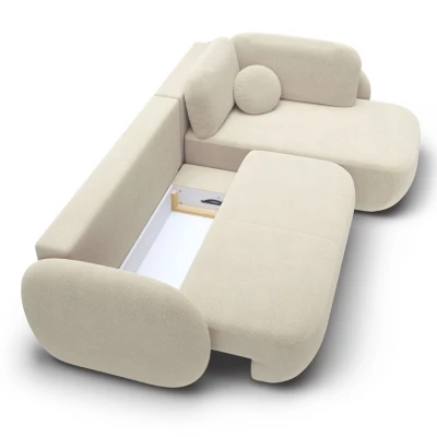 Rozkládací rohová sedačka COBOURG 2 - béžová, pravý roh