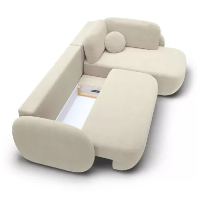 Rozkládací rohová sedačka COBOURG 2 - béžová, pravý roh