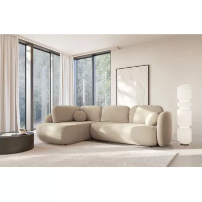 Rozkládací rohová sedačka COBOURG 2 - béžová, pravý roh