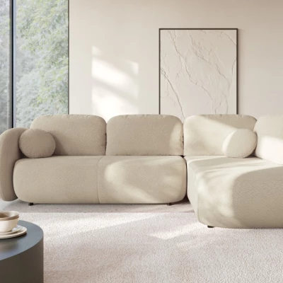 Rozkládací rohová sedačka COBOURG 2 - béžová, pravý roh