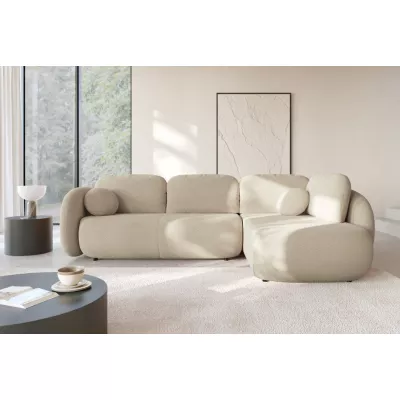 Rozkládací rohová sedačka COBOURG 2 - béžová, pravý roh