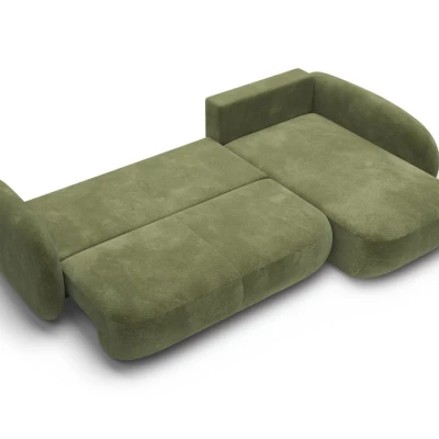 Rozkládací rohová sedačka COBOURG 2 - zelená, pravý roh