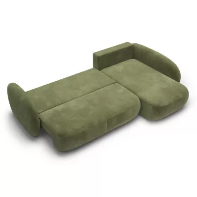 Rozkládací rohová sedačka COBOURG 2 - zelená, pravý roh