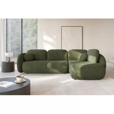 Rozkládací rohová sedačka COBOURG 2 - zelená, pravý roh