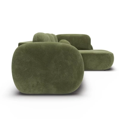 Rozkládací rohová sedačka COBOURG 2 - zelená, pravý roh