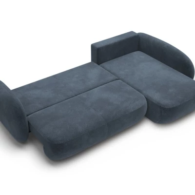 Rozkládací rohová sedačka COBOURG 2 - modrá, pravý roh