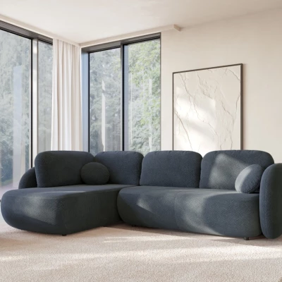 Rozkládací rohová sedačka COBOURG 2 - modrá, pravý roh