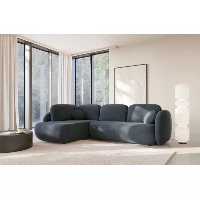 Rozkládací rohová sedačka COBOURG 2 - modrá, pravý roh