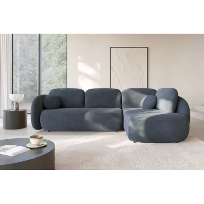 Rozkládací rohová sedačka COBOURG 2 - modrá, pravý roh