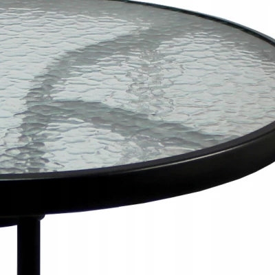 Kulatý zahradní stůl ADRIANNA - černý