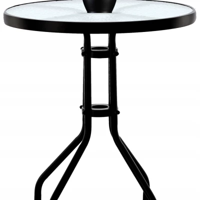 Kulatý zahradní stůl ADRIANNA - černý