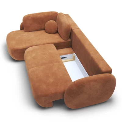 Rozkládací rohová sedačka COBOURG 2 - medová, levý roh