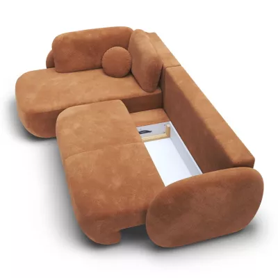 Rozkládací rohová sedačka COBOURG 2 - medová, levý roh