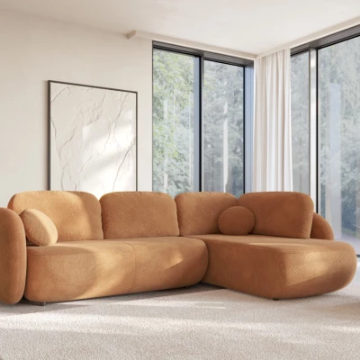 Rozkládací rohová sedačka COBOURG 2 - medová, levý roh