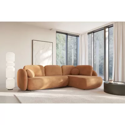 Rozkládací rohová sedačka COBOURG 2 - medová, levý roh