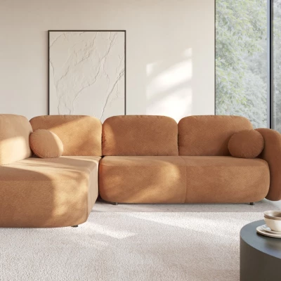 Rozkládací rohová sedačka COBOURG 2 - medová, levý roh