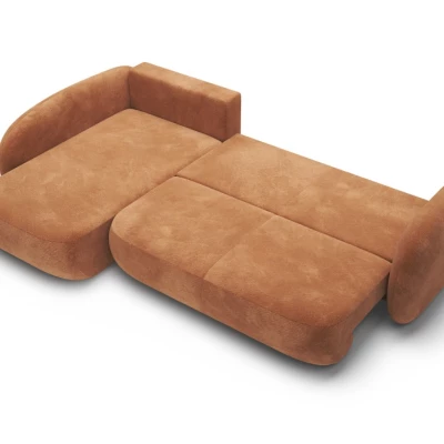 Rozkládací rohová sedačka COBOURG 2 - medová, levý roh