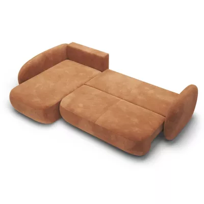 Rozkládací rohová sedačka COBOURG 2 - medová, levý roh