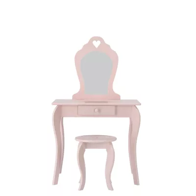 Dětský toaletní stolek se stoličkou MADOX - růžový