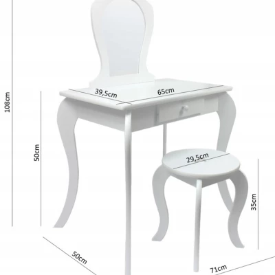 Dětský toaletní stolek se stoličkou MADOX - růžový