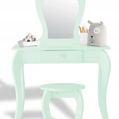 Dětský toaletní stolek se stoličkou MADOX - zelený