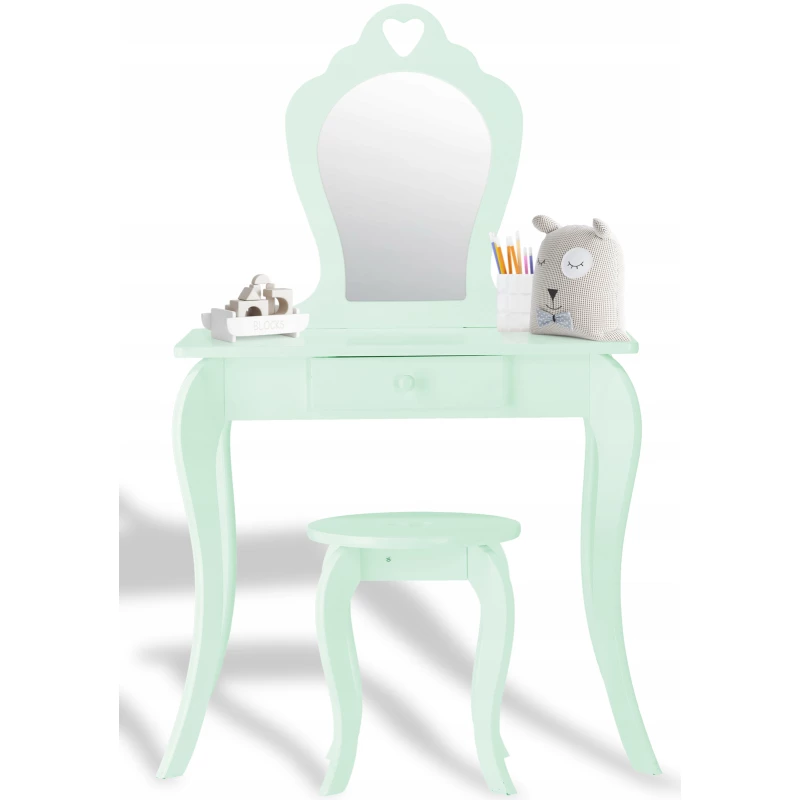Dětský toaletní stolek se stoličkou MADOX - zelený
