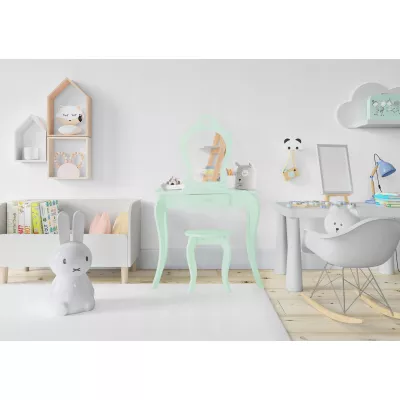 Dětský toaletní stolek se stoličkou MADOX - zelený