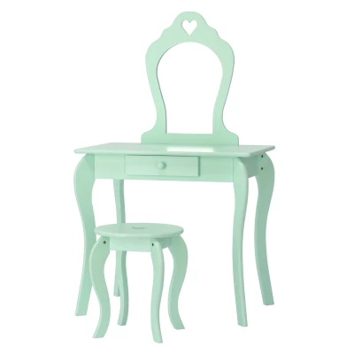 Dětský toaletní stolek se stoličkou MADOX - zelený