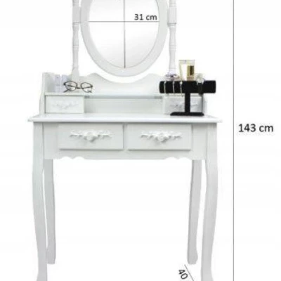 Toaletní stolek MADOX - bílý