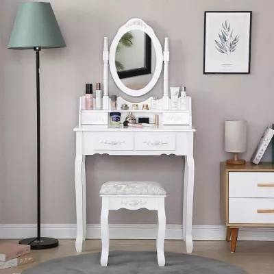 Toaletní stolek MADOX - bílý