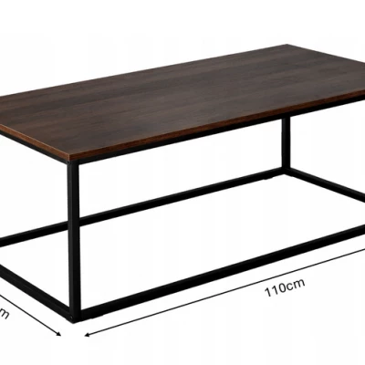 Konferenční stolek LAMBROS - hnědý / černý