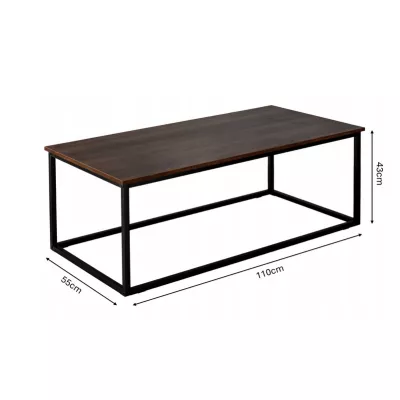 Konferenční stolek LAMBROS - hnědý / černý