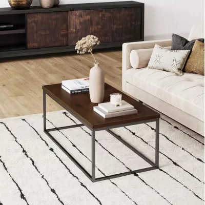 Konferenční stolek LAMBROS - hnědý / černý