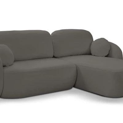 Rozkládací sedačka s úložným prostorem COBOURG 1 - grafitová, pravý roh