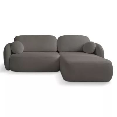 Rozkládací sedačka s úložným prostorem COBOURG 1 - grafitová, pravý roh