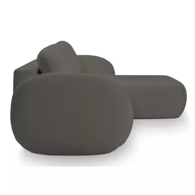 Rozkládací sedačka s úložným prostorem COBOURG 1 - grafitová, pravý roh