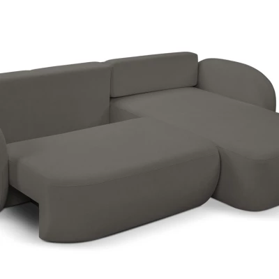 Rozkládací sedačka s úložným prostorem COBOURG 1 - grafitová, pravý roh