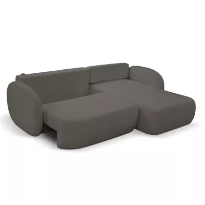 Rozkládací sedačka s úložným prostorem COBOURG 1 - grafitová, pravý roh