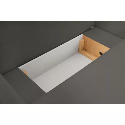 Rozkládací sedačka s úložným prostorem COBOURG 1 - grafitová, pravý roh