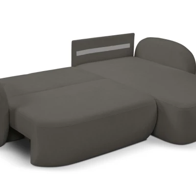 Rozkládací sedačka s úložným prostorem COBOURG 1 - grafitová, pravý roh