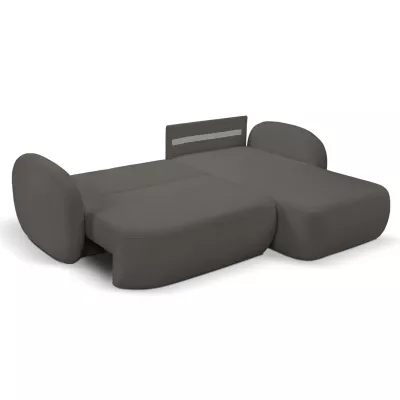 Rozkládací sedačka s úložným prostorem COBOURG 1 - grafitová, pravý roh