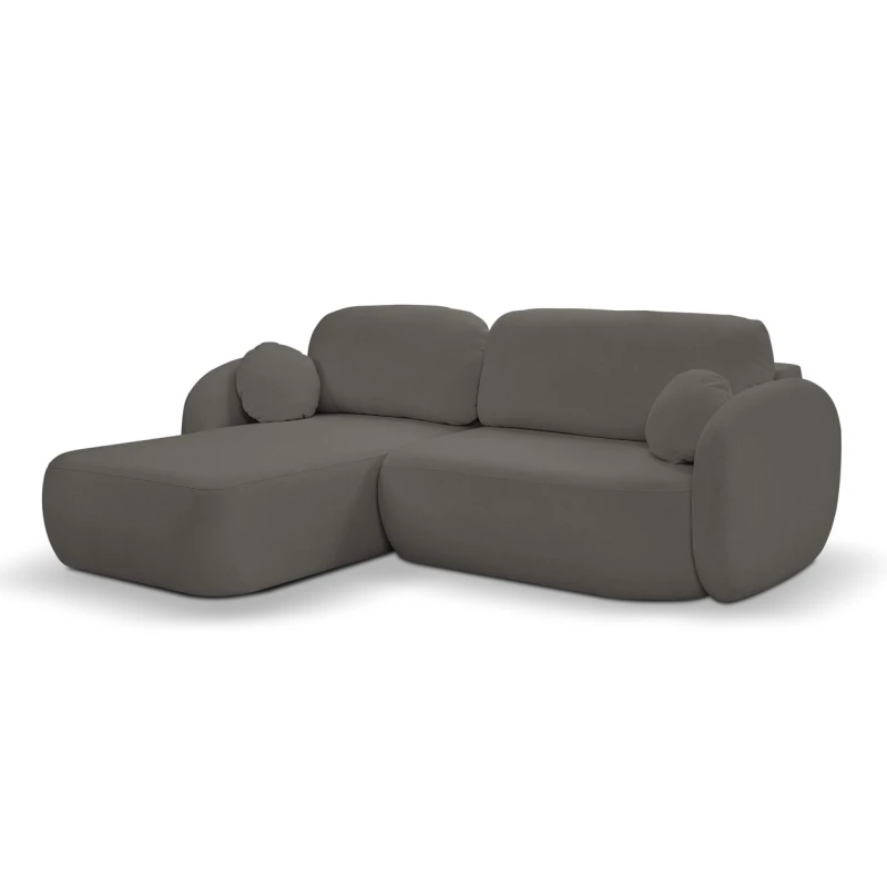 Rozkládací sedačka s úložným prostorem COBOURG 1 - grafitová, levý roh