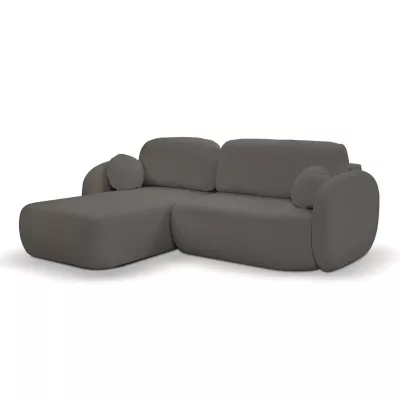 Rozkládací sedačka s úložným prostorem COBOURG 1 - grafitová, levý roh