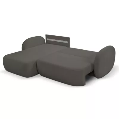 Rozkládací sedačka s úložným prostorem COBOURG 1 - grafitová, levý roh
