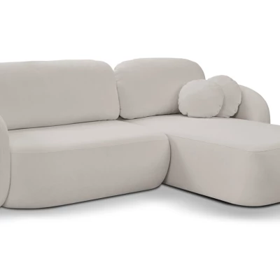 Rozkládací sedačka s úložným prostorem COBOURG 1 - světlá šedá 2, pravý roh