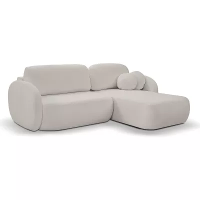 Rozkládací sedačka s úložným prostorem COBOURG 1 - světlá šedá 2, pravý roh